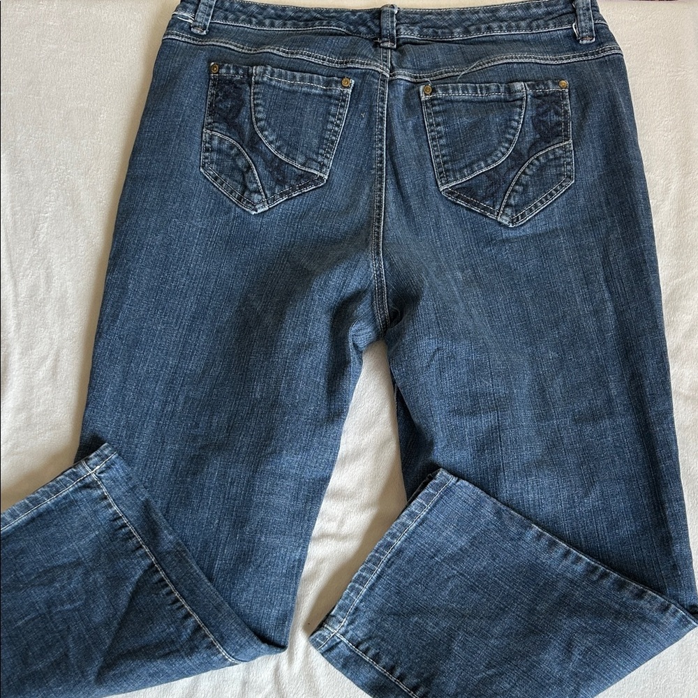 Nine West Straight-Leg Jeans in Medium Blue Denim